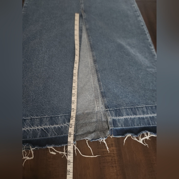 Mango Blue Maxi Pencil Skirt with Slit - Picture 5 of 10